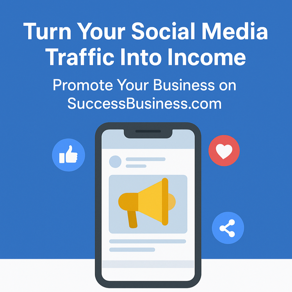 Turn Your Social Media Traffic Into Income | Promote Your Business on SuccessBusiness.com