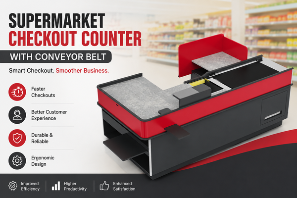 Supermarket Checkout Counter with Conveyor Belt: Benefits, Features, and Buying Guide