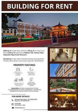 Building For Rent At Makhantole Tansen Palpa Opposit Palpa Durbar Museum